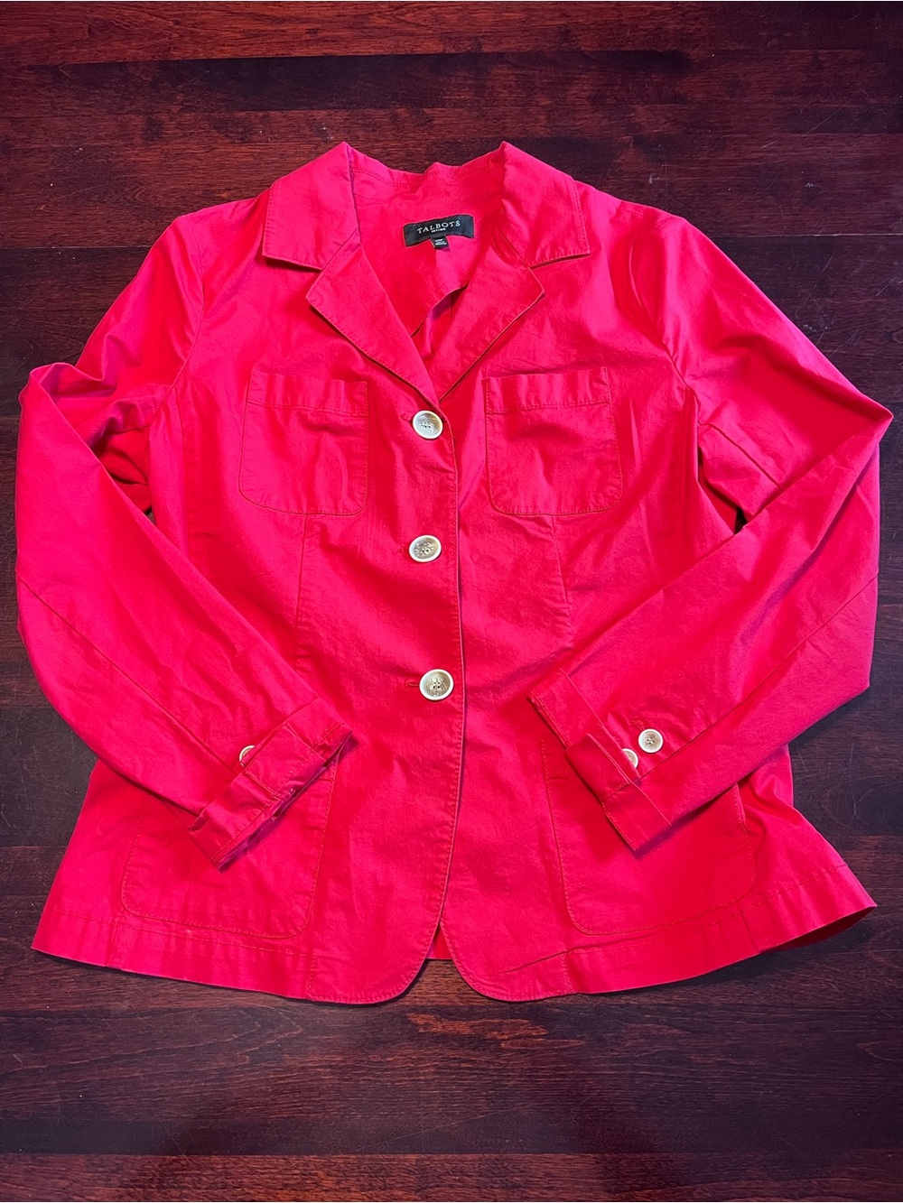 Talbots red Cotton Blazer Jacket